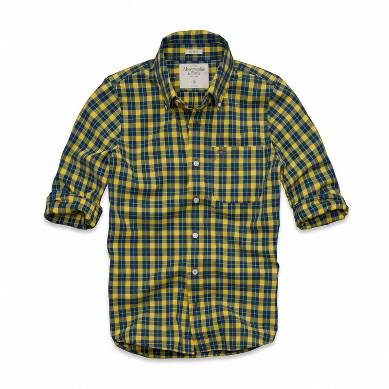 Abercrombie Fitch Hombres Necesidad Algodón Camisa AF6917
